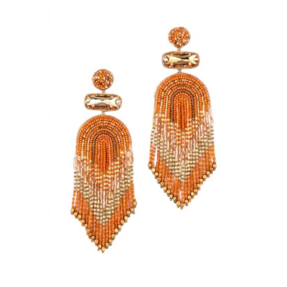 NEW DEEPA GURNANI women's ishani earrings in copper - Picture 1 of 2